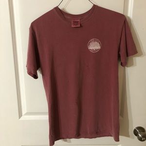 Live Oak Brand Maroon Comfort Colors T-shirt SZ S.